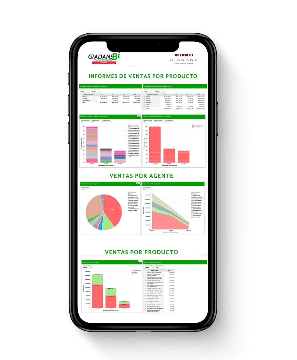 Pantalla GIADANSBi Comercial